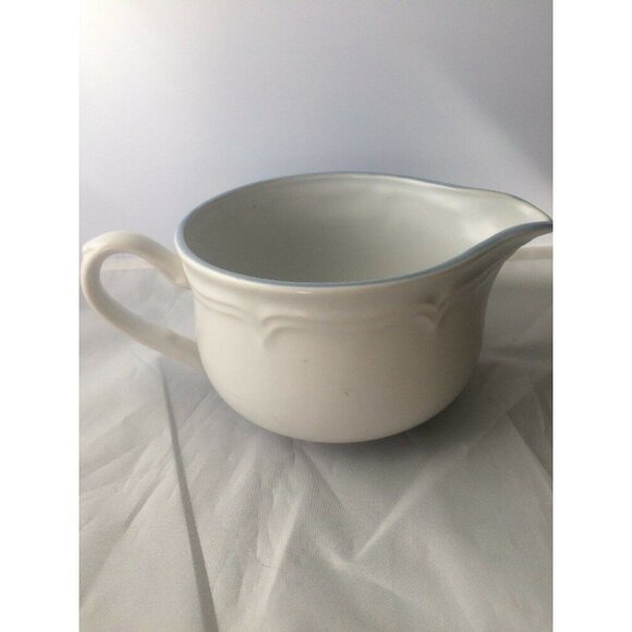 Covington Edition Avondale Japan Stoneware Bowl Handle Spout Blue White Flowers - Picture 4 of 8